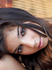 Erotic photo session of young latina Nika