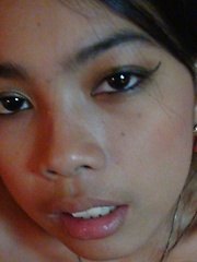 Adorable young Asian hottie sucking and fucking foreign guy