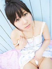 Japanese brunette Atsuko Kitamura demonstrating her tiny nuts
