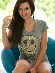 Teen model with smiley face and tiny tits - Natasha Belle