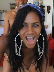 Black Latina teen with killer body gets nasty with cock