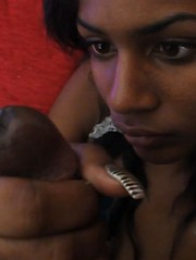 Black Latina teen with killer body gets nasty with cock