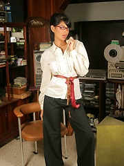 Karla Spice plays dress up as a sexy teacher