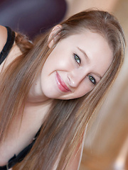 Felicia takes on a huge dildo