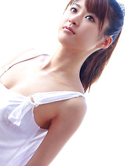 Saki Yamaguchi Asian spoils leering body in water with petals