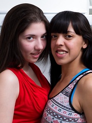 Fanny and Virgin have lesbian kitchen fun