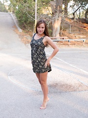 Era taking off her dress showing her hairy pussy